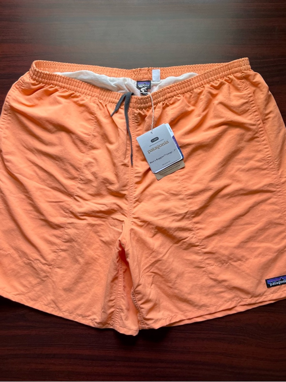 Vintage Patagonia Shorts Baggies Shells Mens Logo Hiking Orange Size XL